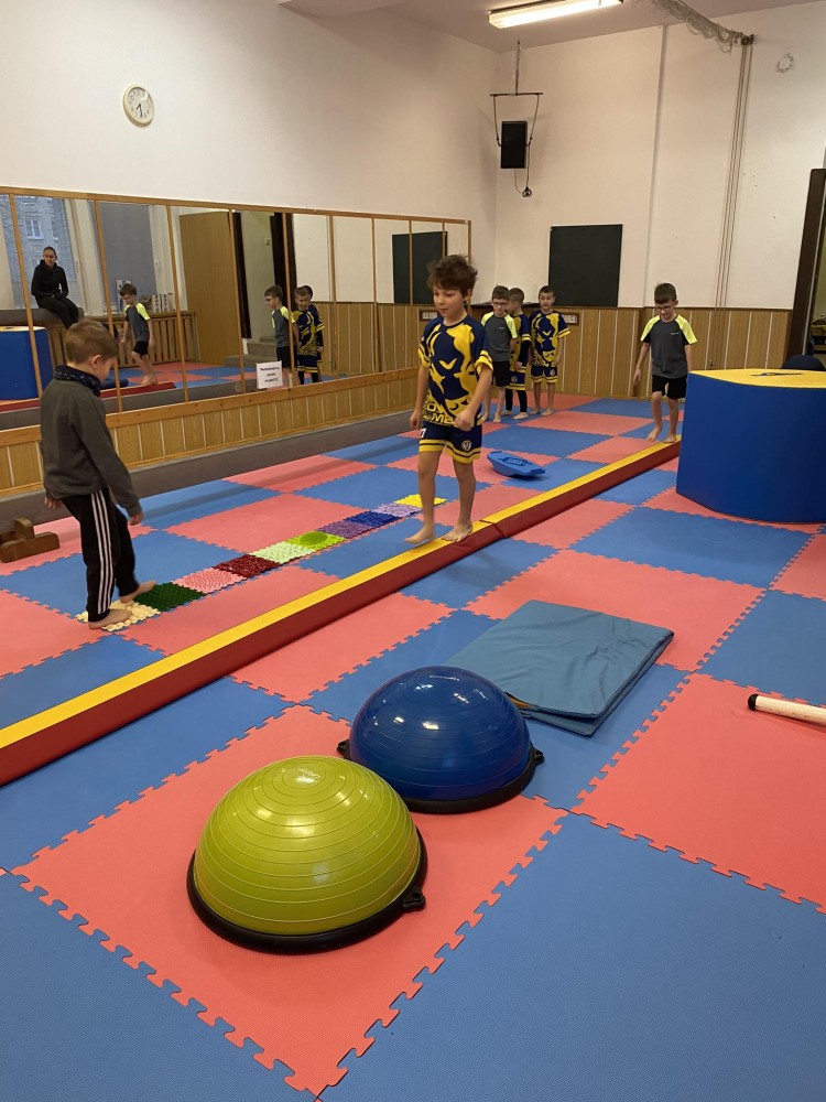 Gymnastika malých hokejistů HC Zubr Přerov